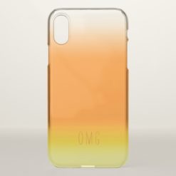 Colorful Candy Corn Ombre Orange Gradient iPhone X Case
