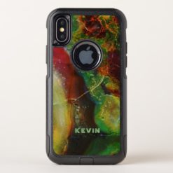 Colorful Faux Agate Abstract Background OtterBox Commuter iPhone X Case