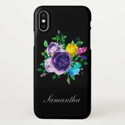 Colorful Floral Design iPhone X Case