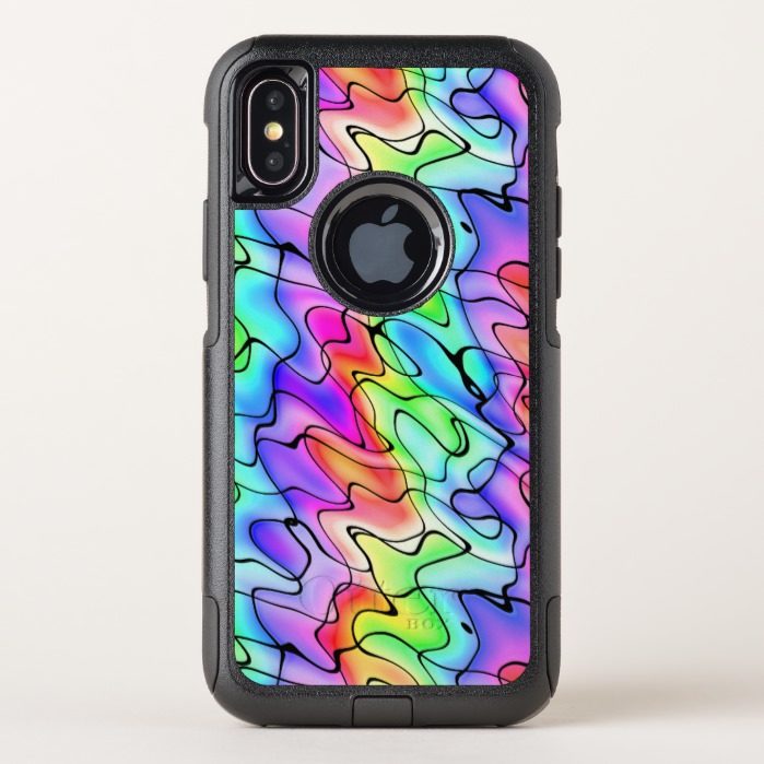 Colorful Ink Pen and Watercolor OtterBox Commuter iPhone X Case
