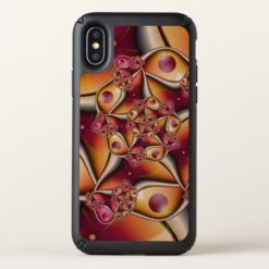 Colorful Joy Abstract Red Orange Fantasy Fractal Speck iPhone X Case