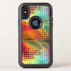 Colorful Liquid Mirco Dots Abstract Pattern OtterBox Defender iPhone X Case