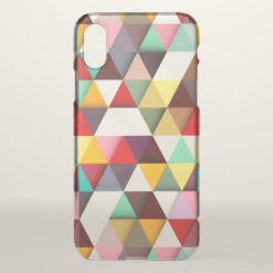 Colorful Modern Triangle Pattern iPhone X Case