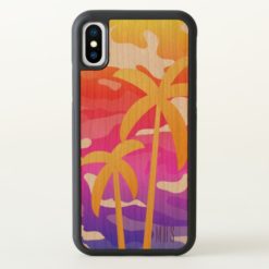 Colorful Rainbow Skies Tropical Palms iPhone X Case