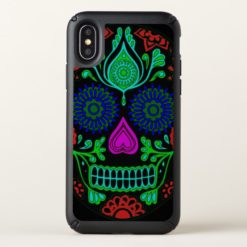 Colorful Sugar Skull Speck Presidio iPhone X Case