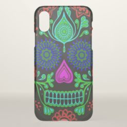Colorful Sugar Skull iPhone X Case