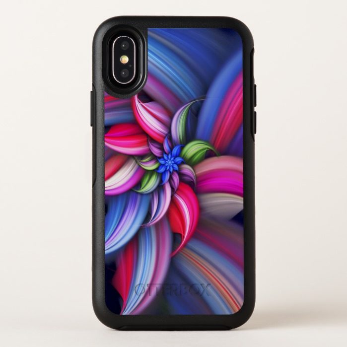 Colorful Swirl Design OtterBox Symmetry iPhone X Case