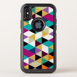 Colorful Triangles Modern Geometric Pattern OtterBox Commuter iPhone X Case