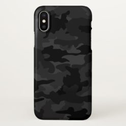 Cool Black and Gray Camouflage Camo Pattern Glossy iPhone X Case