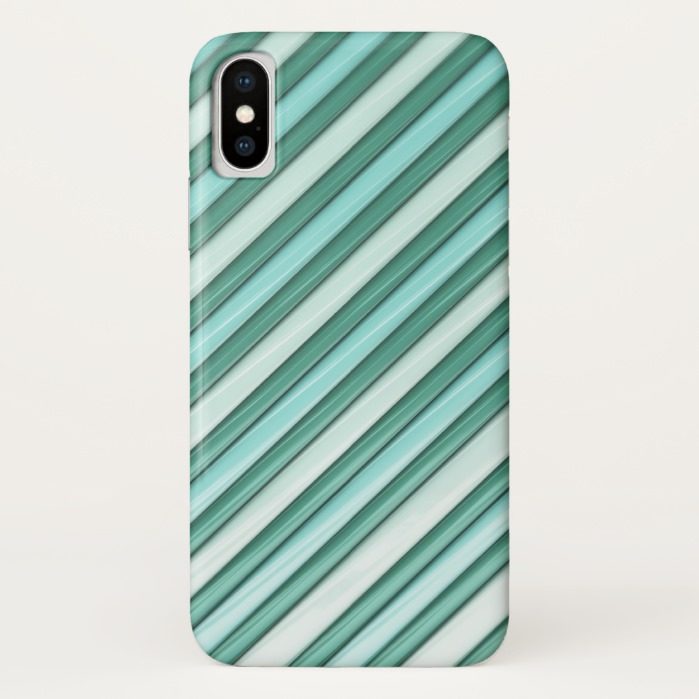 Cool Blue Stripes iPhone X Case