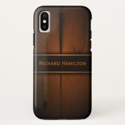 Cool Faux Baltic Pine Wood Manly Wooden Tough iPhone X Case