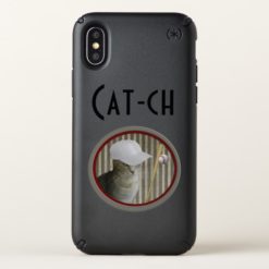 Cool Funny joke "cat-ch" baseball cat Speck iPhone X Case