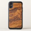 Cool Modern Brown Faux Wood Speck iPhone X Case