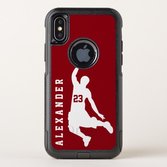 Cool New Sports Red Basketball Player Name OtterBox Commuter iPhone X Case