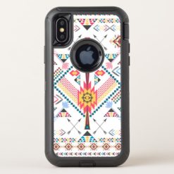 Cool trendy tribal ethnic geometric pattern OtterBox defender iPhone x Case