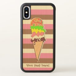 Create Your Own - Whimsical Neapolitan Stripes iPhone X Case