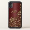 Custom Faux Shiny Gold Floral Swirl Pattern Speck iPhone X Case