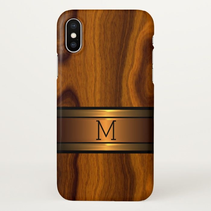 Custom Modern Cool Trendy Wood Grain Pattern iPhone X Case
