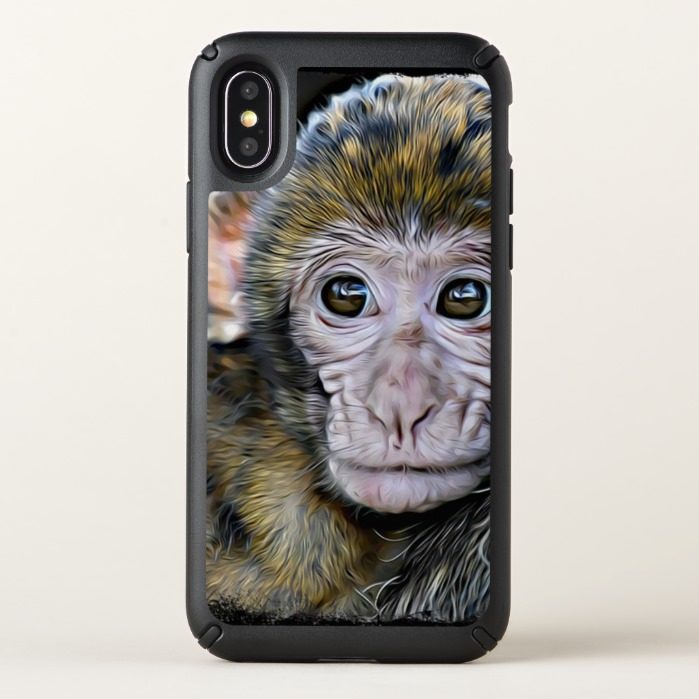 Cute Baby Monkey Face Close Up Cell Phone Case