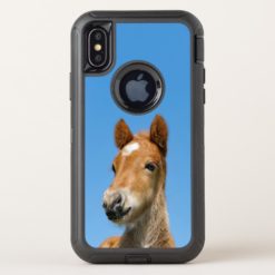 Cute Icelandic Horse Foal Pony Head Front Photo / OtterBox Defender iPhone X Case