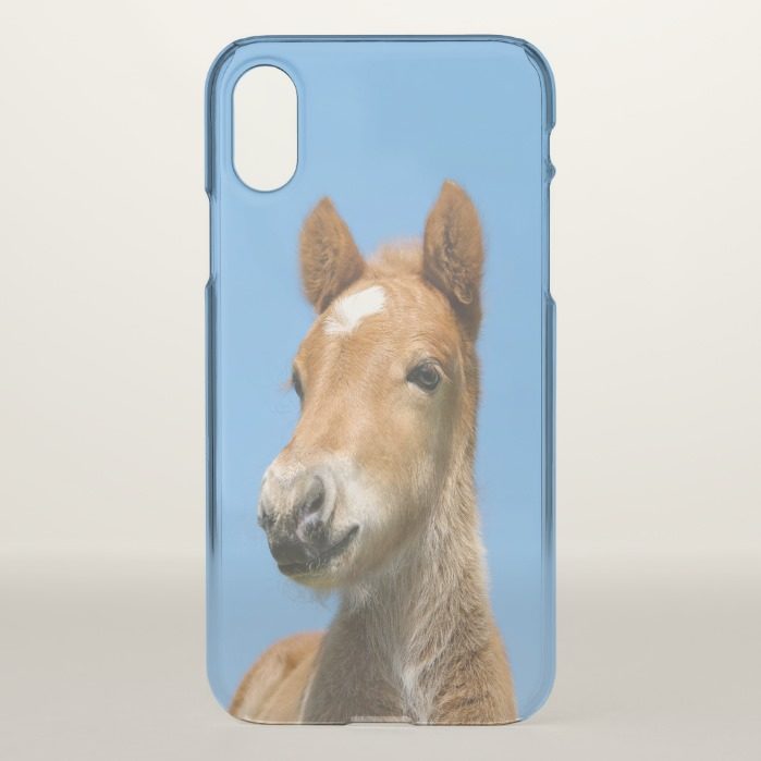 Cute Icelandic Horse Foal Pony Head Front Photo - iPhone X Case