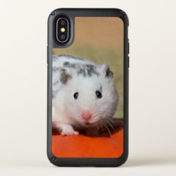 Cute Syrian Hamster White Black Spotted Funny Pet Speck iPhone X Case