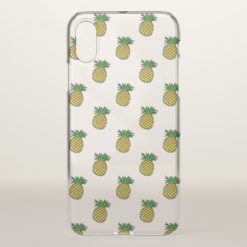 Cute Tropical Summer Fruits Pineapples Pattern iPhone X Case
