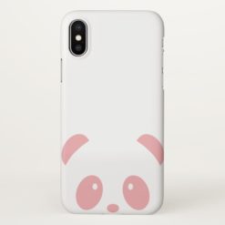 Cute and Cuddly Pink Panda iPhone X Phone Case