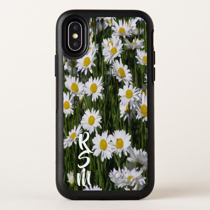 Daisies monogrammed OtterBox symmetry iPhone x Case