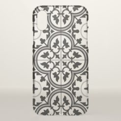 Damask Arabesque Moroccan Black And White Pattern iPhone X Case