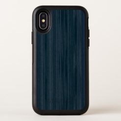 Dark Blue Woodgrain Pattern OtterBox Symmetry iPhone X Case