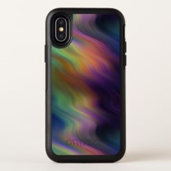 Dark Swirling Rainbow of Color OtterBox Symmetry iPhone X Case
