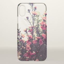 Delicate Pink Flowers iPhone X Case