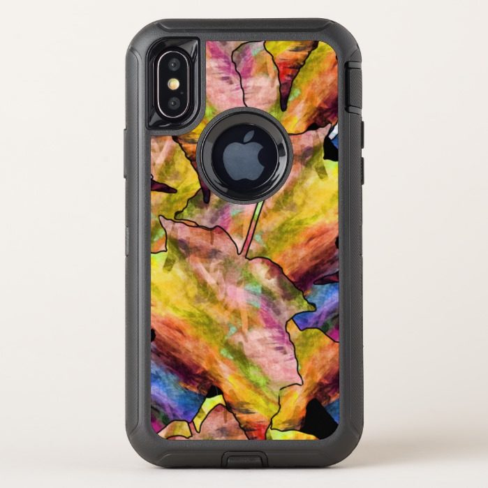 Digital Fall Colors OtterBox Defender iPhone X Case