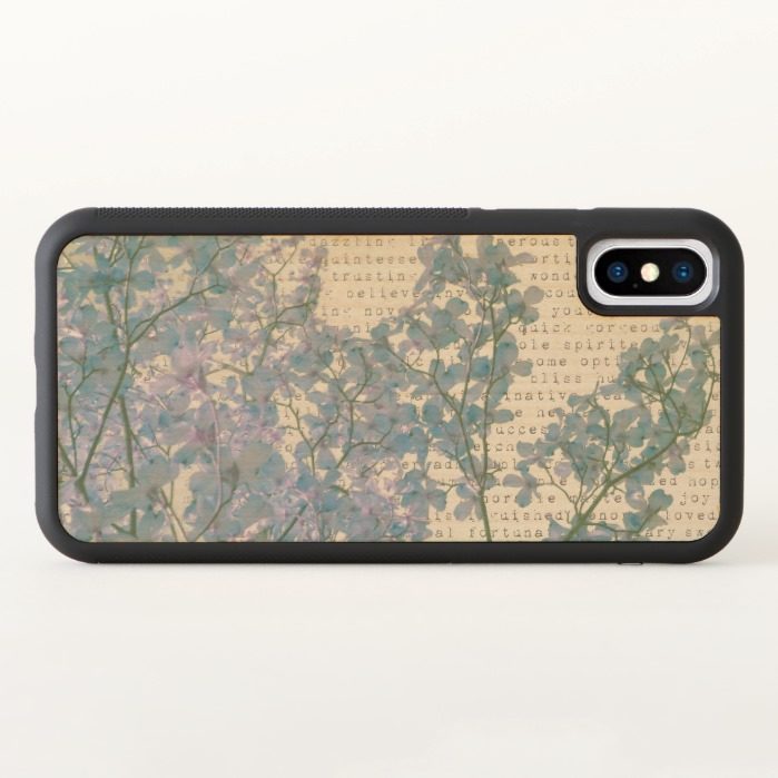 Dogwood Flowers Purple Lavender Nature Art + Words iPhone X Case
