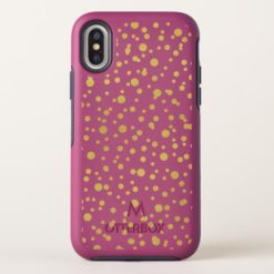 Dots OtterBox iPhone X Case Berry Jam