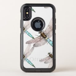 Dragonfly Swarm on White OtterBox Commuter iPhone X Case