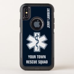 EMT EMS Paramedic Name and Squad OtterBox Commuter iPhone X Case