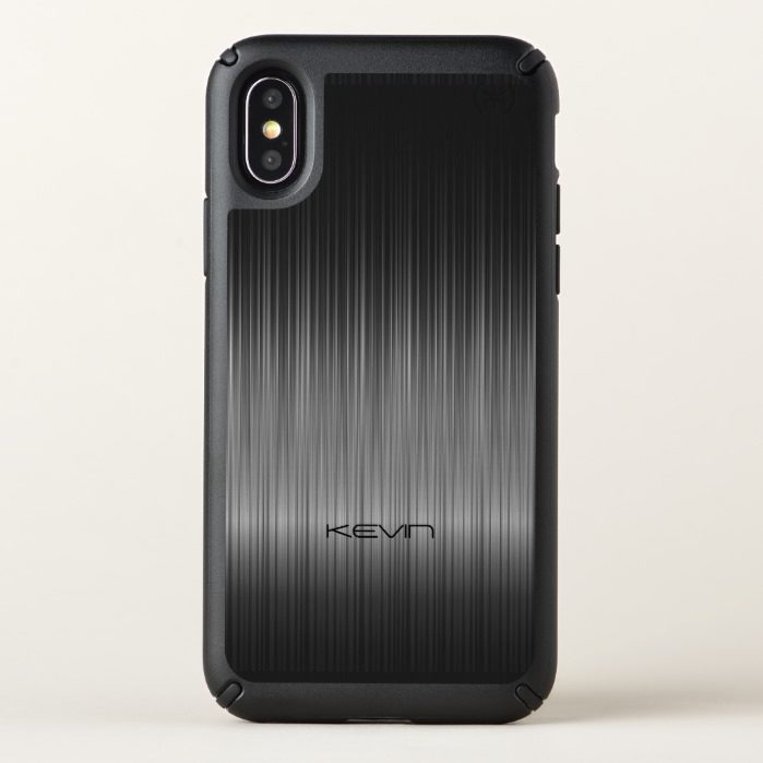 Elegant Modern Black Carbon Fiber Texture Speck iPhone X Case