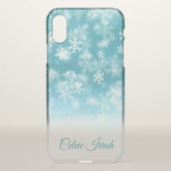 Elegant Snowflakes Personalized | iPhone X Case