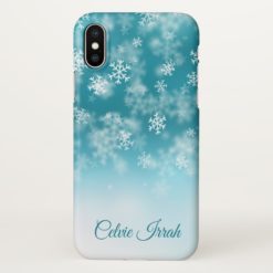 Elegant Snowflakes Personalized | iPhone X Case