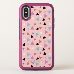 Elegant geometric pattern pink purple mint black OtterBox symmetry iPhone x Case