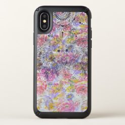 Elegant mandala confetti and watercolor floral speck iPhone x Case