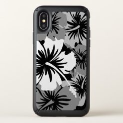 Epic Hibiscus Hawaiian Floral Aloha Gray Speck iPhone X Case