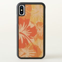 Epic Hibiscus Hawaiian Floral Aloha Papaya iPhone X Case
