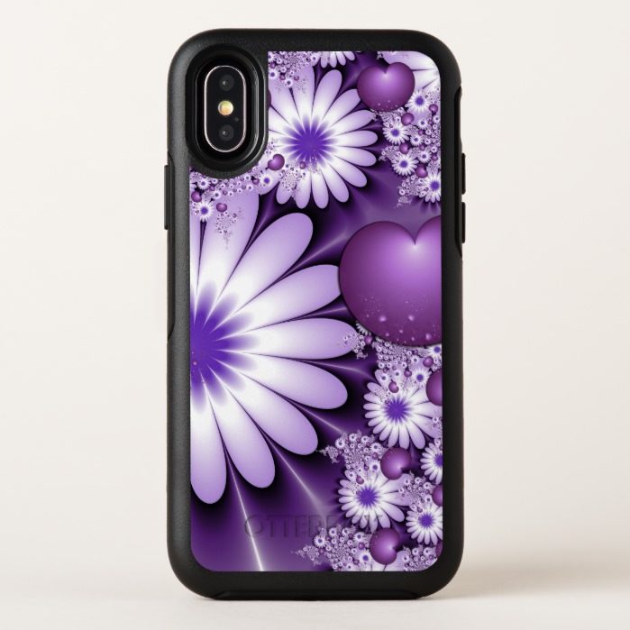 Falling in Love Abstract Flowers & Hearts Fractal OtterBox Symmetry iPhone X Case