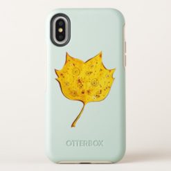 Fancy Watercolor Yellow Autumn Leaf OtterBox Symmetry iPhone X Case