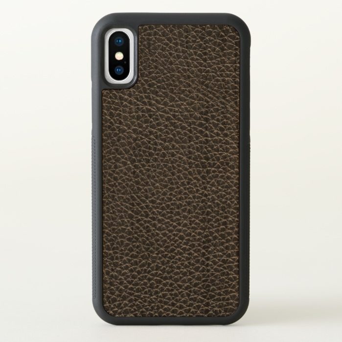 Faux Black Leather iPhone X Case