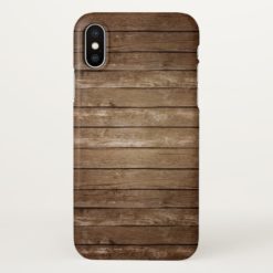 Faux Rustic Wood iPhone X Case