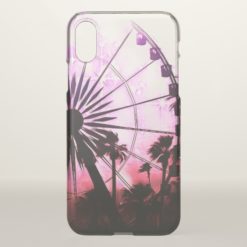Ferris Wheel (Pink) iPhone X Clearly Case